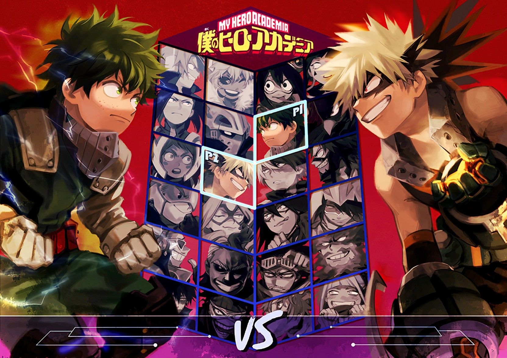 Bakugou e Midoriya, My Hero Academia, 1600x844 900p, Ultrabook
