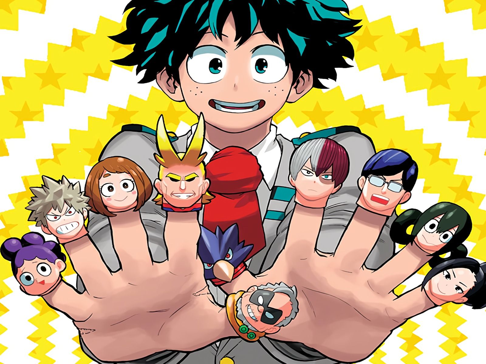 Personaggi My Hero Academia gruppo, anime shonen, 4093x1447 Panoramico, Notebook Gaming