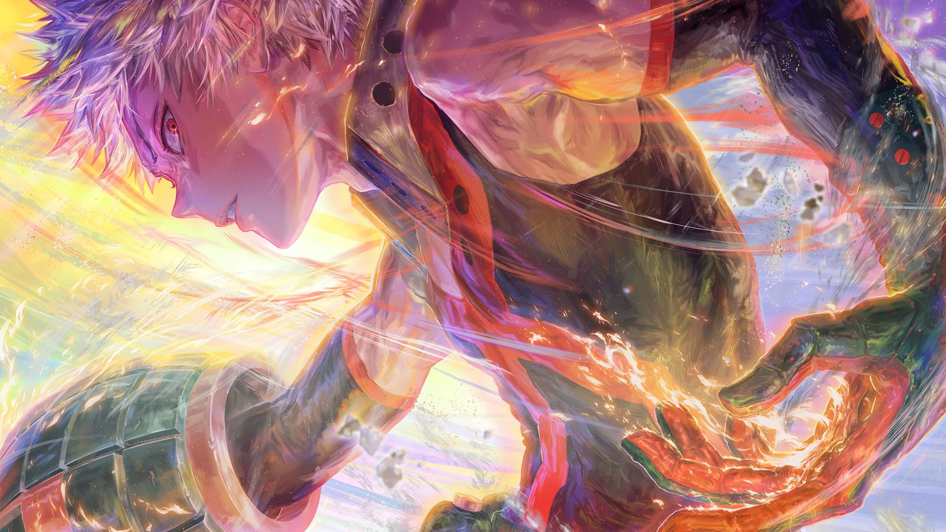 Bakugou, Todoroki e Midoriya BNHA, Shoto Todoroki, 3444x2066 2K, Ultrabook