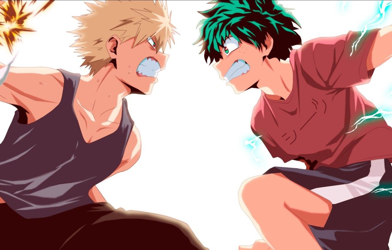 Deku e Bakugou, My Hero Academia, One For All, 1440x900 720p, Dell XPS