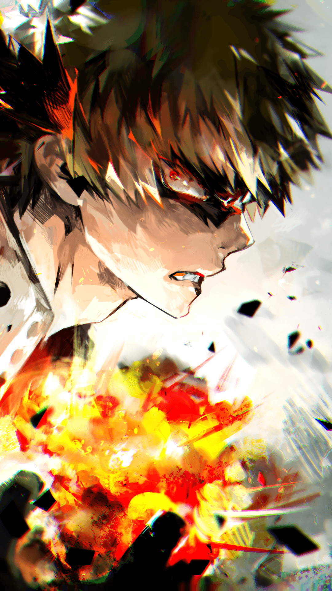 Bakugou My Hero Academia esplosione, eroi, 1080x1920 Full HD Verticale, Smartphone