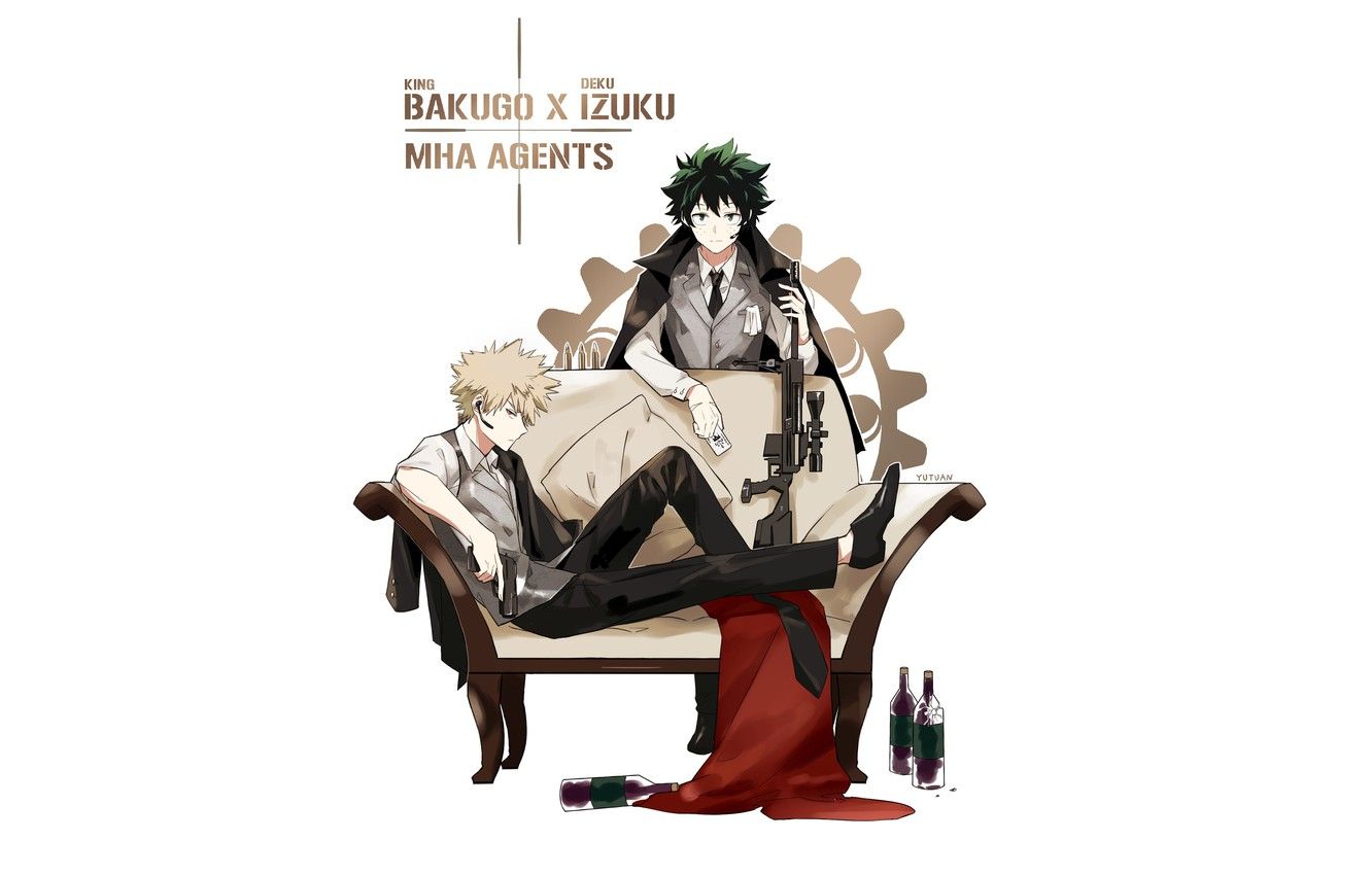 Bakugou e Deku, My Hero Academia, eroi, 1332x850 720p, Laptop