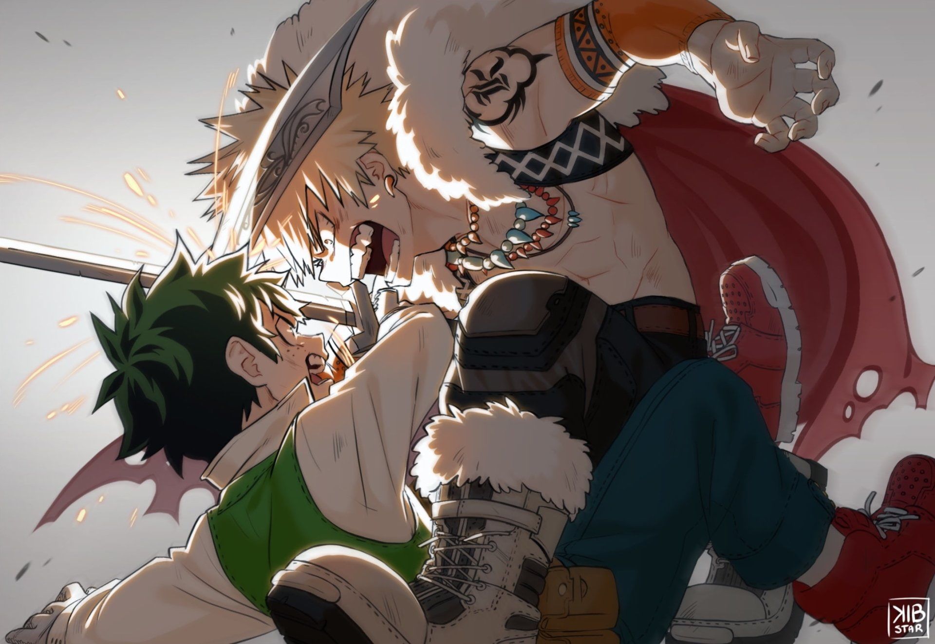 Todoroki Bakugou Deku My Hero Academia, 1182x700 HD, Desktop