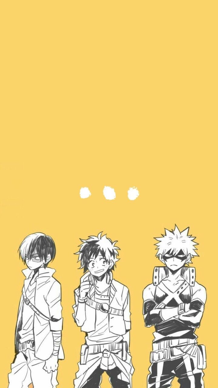 Todoroki, Midoriya, Bakugo BNHA, 719x1280 Verticale, OnePlus