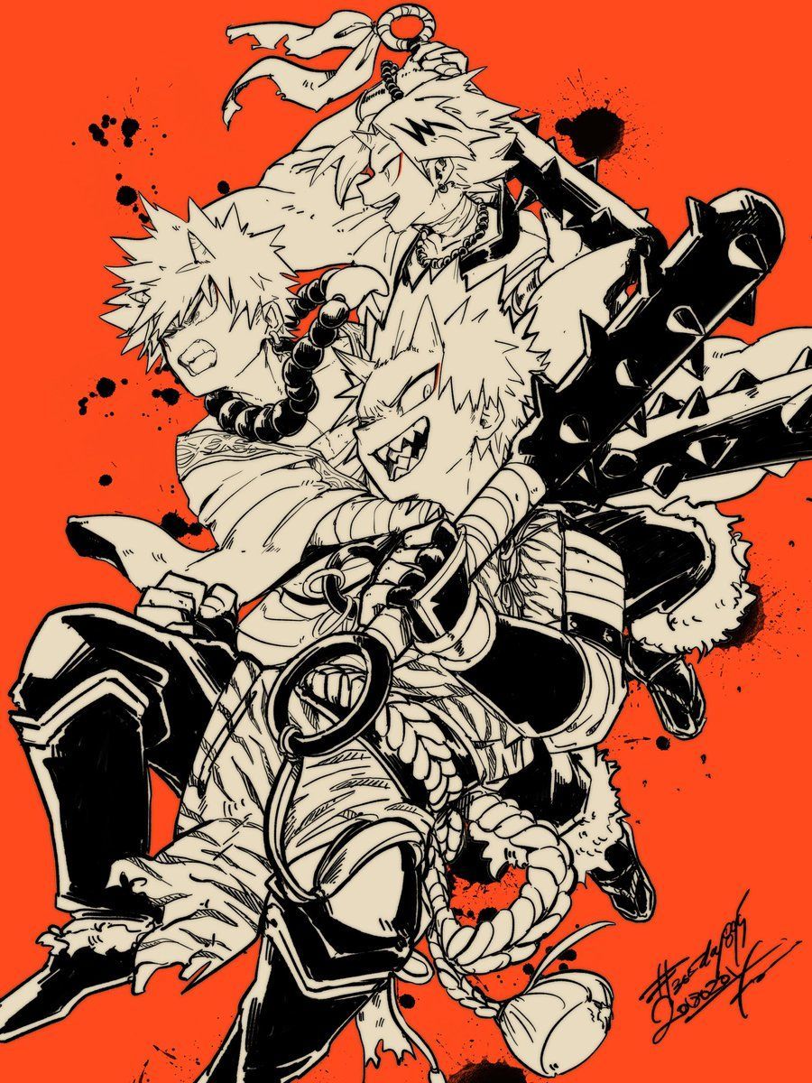 Bakugou, Kirishima, Kaminari BNHA, My Hero Academia, 900x1200 Verticale, Mobile