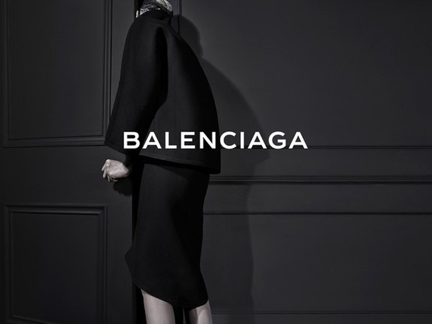 Pubblicità Balenciaga nera, moda di lusso, 1400x1050 HD, Desktop
