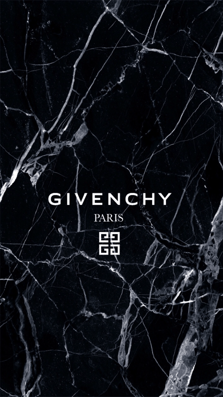 Givenchy Paris logo marmo nero, 750x1334 Verticale, Telefono