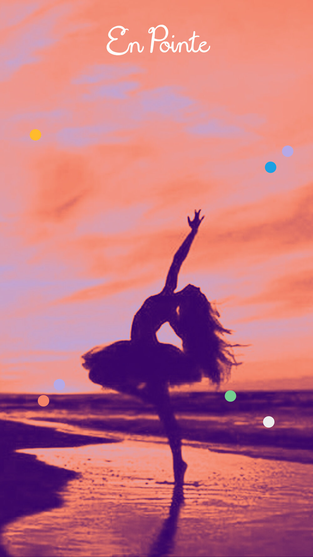 Ballerina silhouette tramonto spiaggia, 1000x1778 Verticale, Mobile