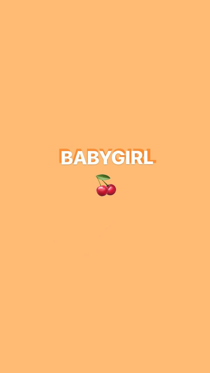 Ciliegia e scritta Babygirl, 720x1280 Verticale, Mobile
