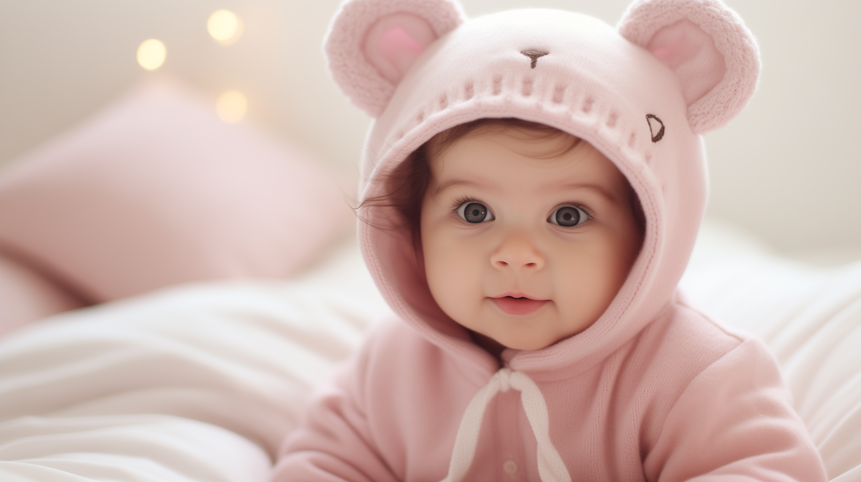 Bambina con tutina orsetto rosa, 2912x1632 WQXGA, PC