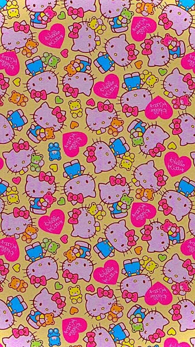 Hello Kitty pattern rosa oro, 675x1200 Full HD Verticale, Google Pixel