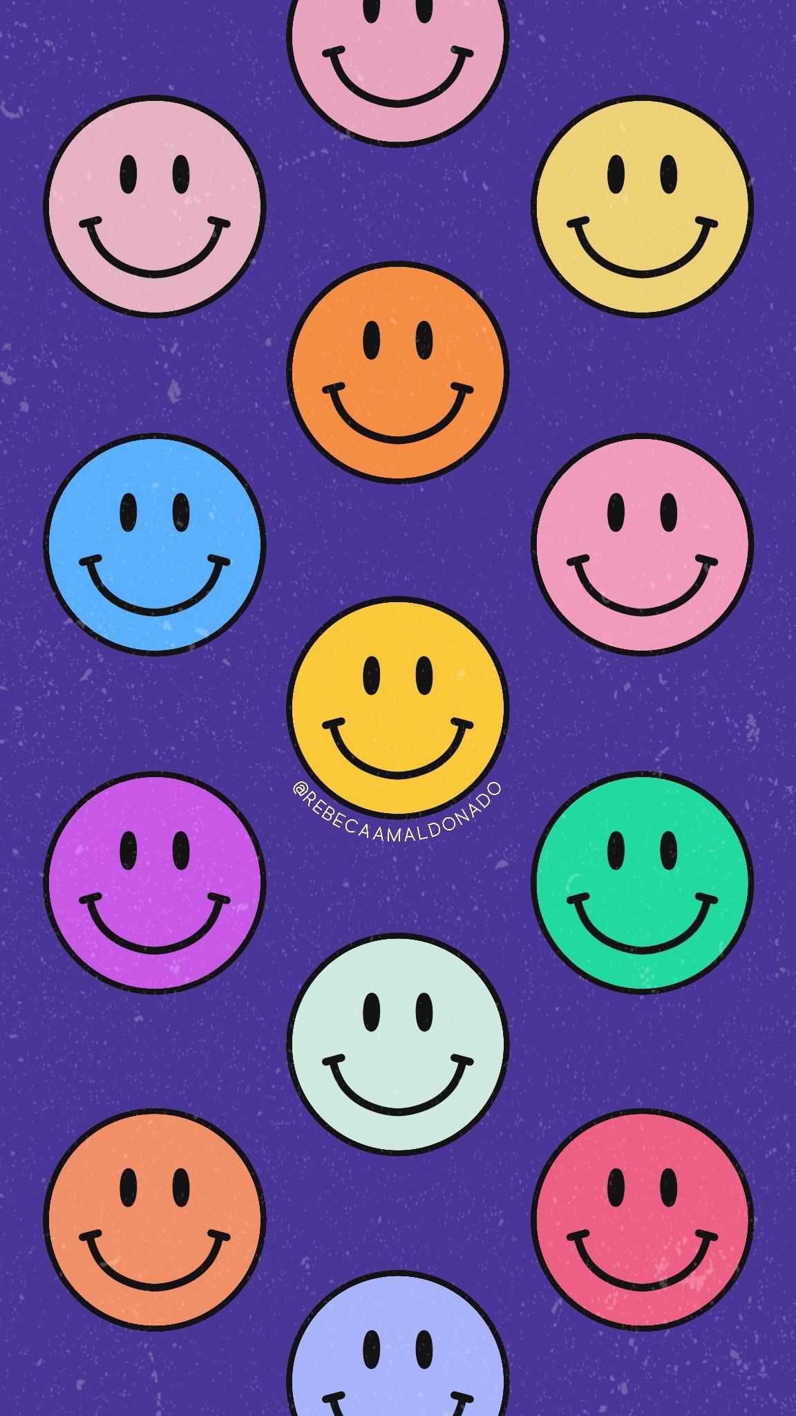 Faccine sorridenti colorate, 1152x2048 Verticale, Mobile
