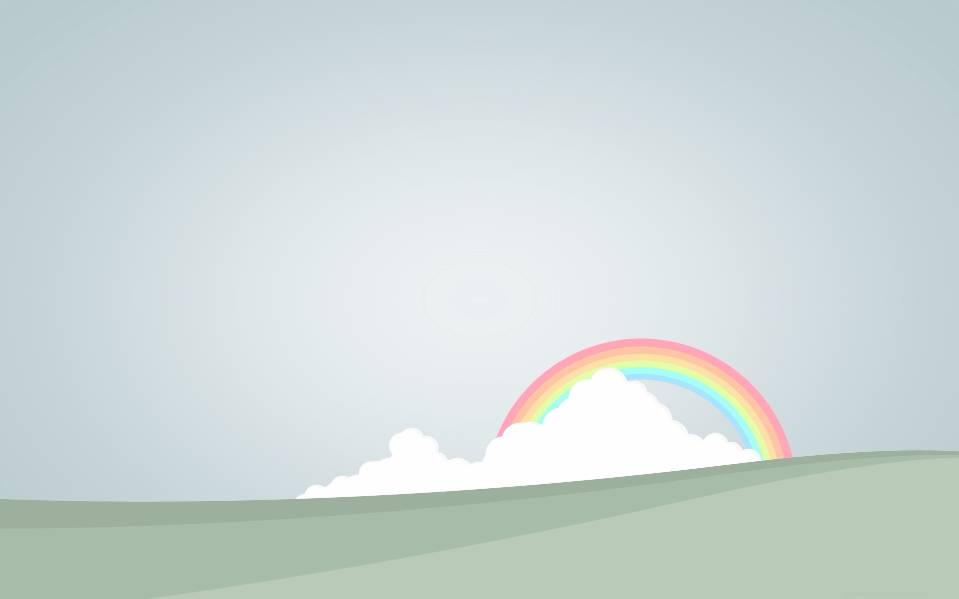 Arcobaleno pastello con nuvole, 1920x1200 Full HD+ WUXGA, Desktop