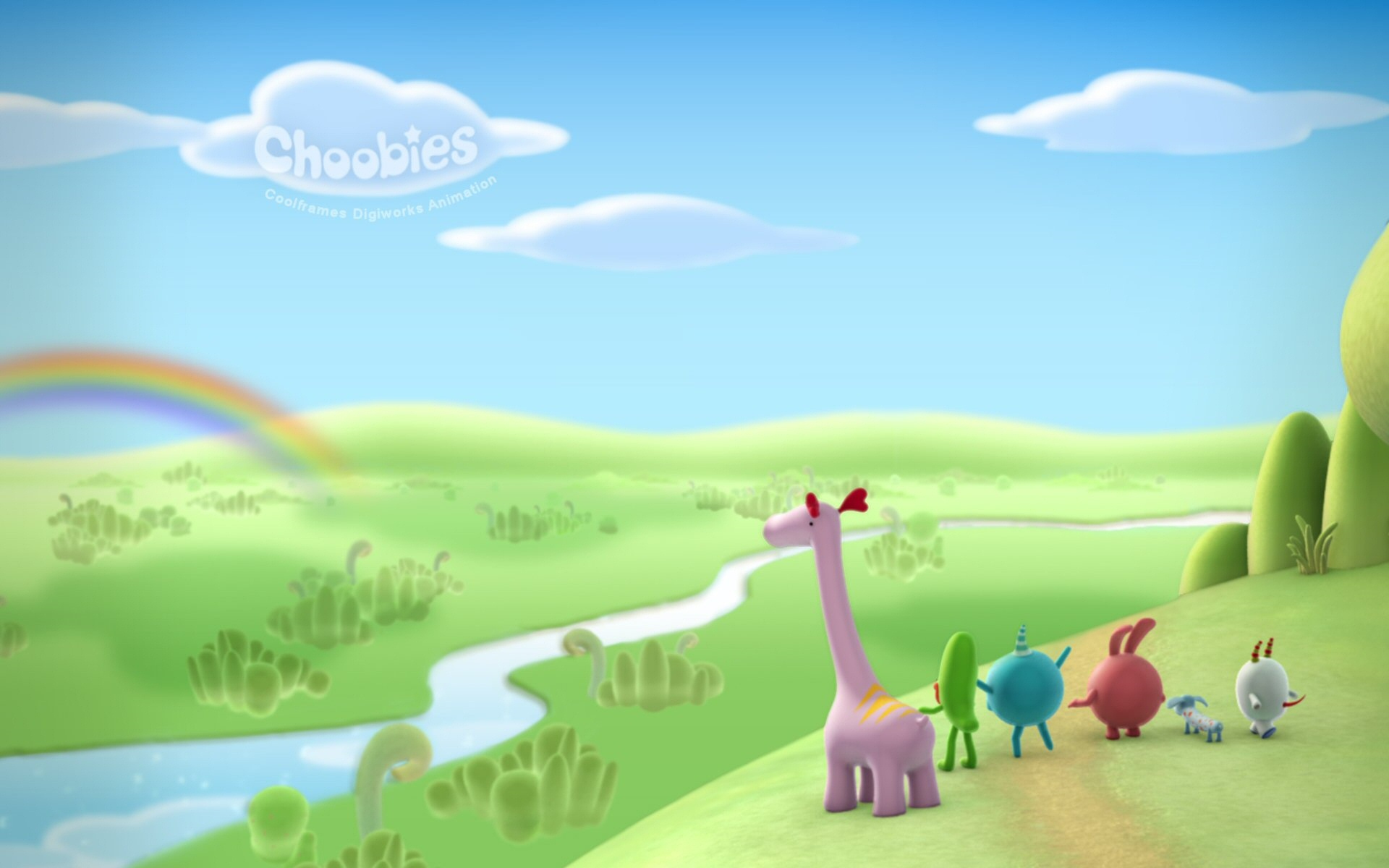 Chuggington personaggi paesaggio arcobaleno, 1920x1200 Full HD+ WUXGA, PC Desktop