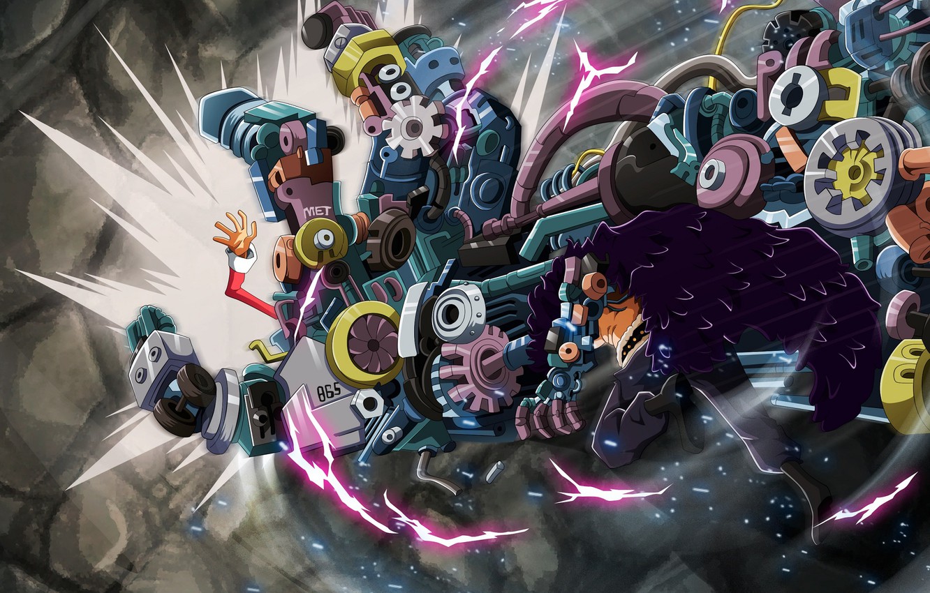 Eustass Kid robot, One Piece, 1332x850 HD, ROG Asus Laptop
