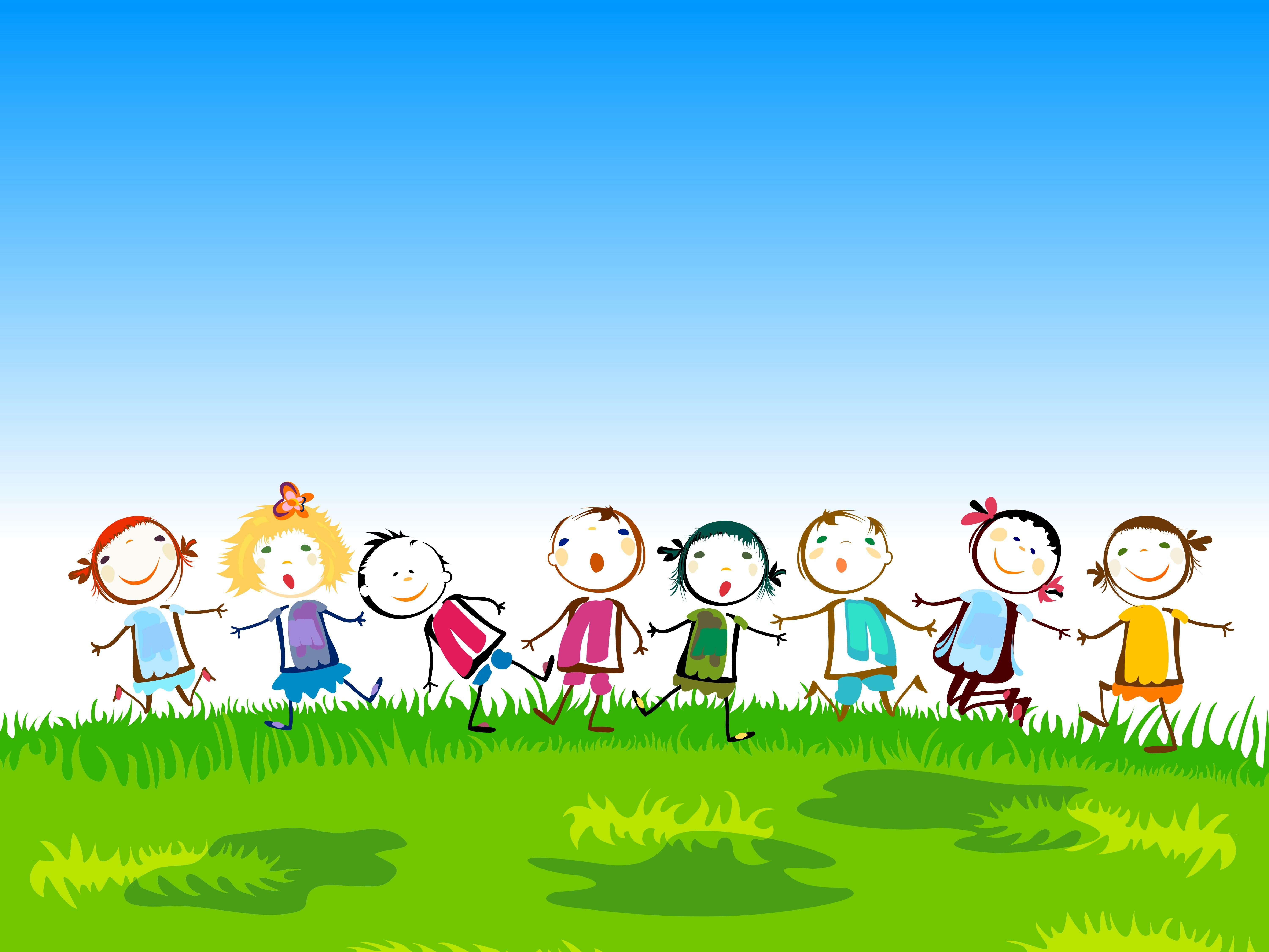 Bambini cartone mano nella mano, 6000x4500 Ultra HD, Monitor 4K