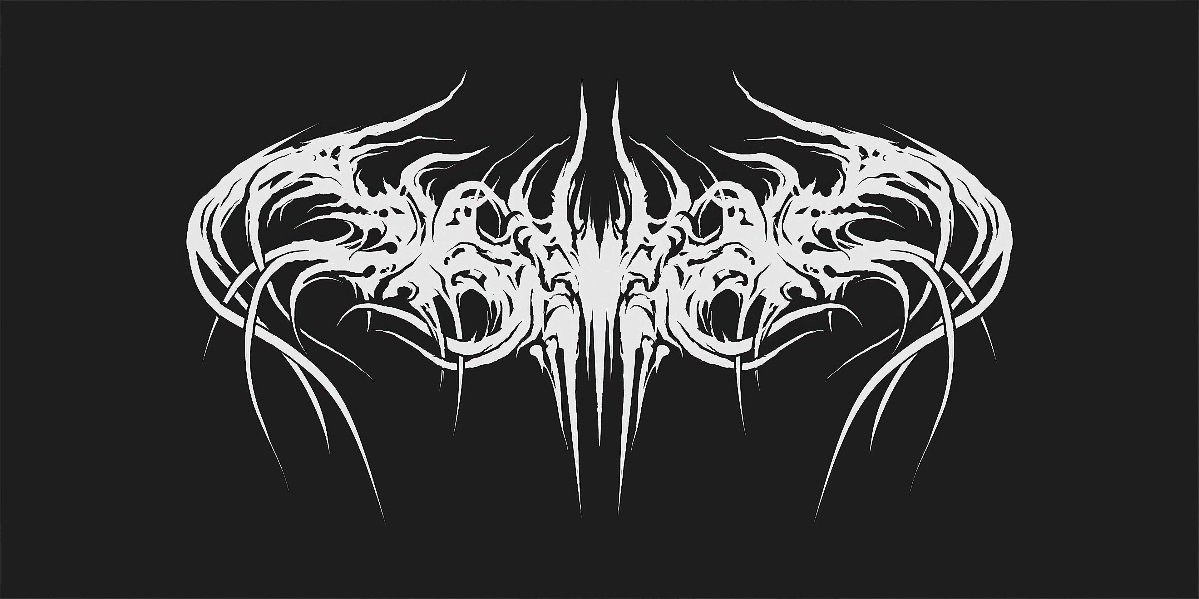 Logo band metal bianco nero, 3840x1920 4K Ultra HD, Monitor 4K