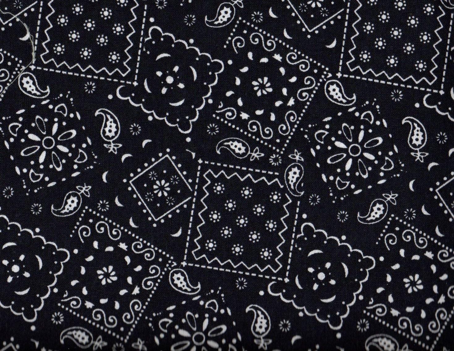 Bandana nera pattern paisley, 1469x1136 HD, Desktop