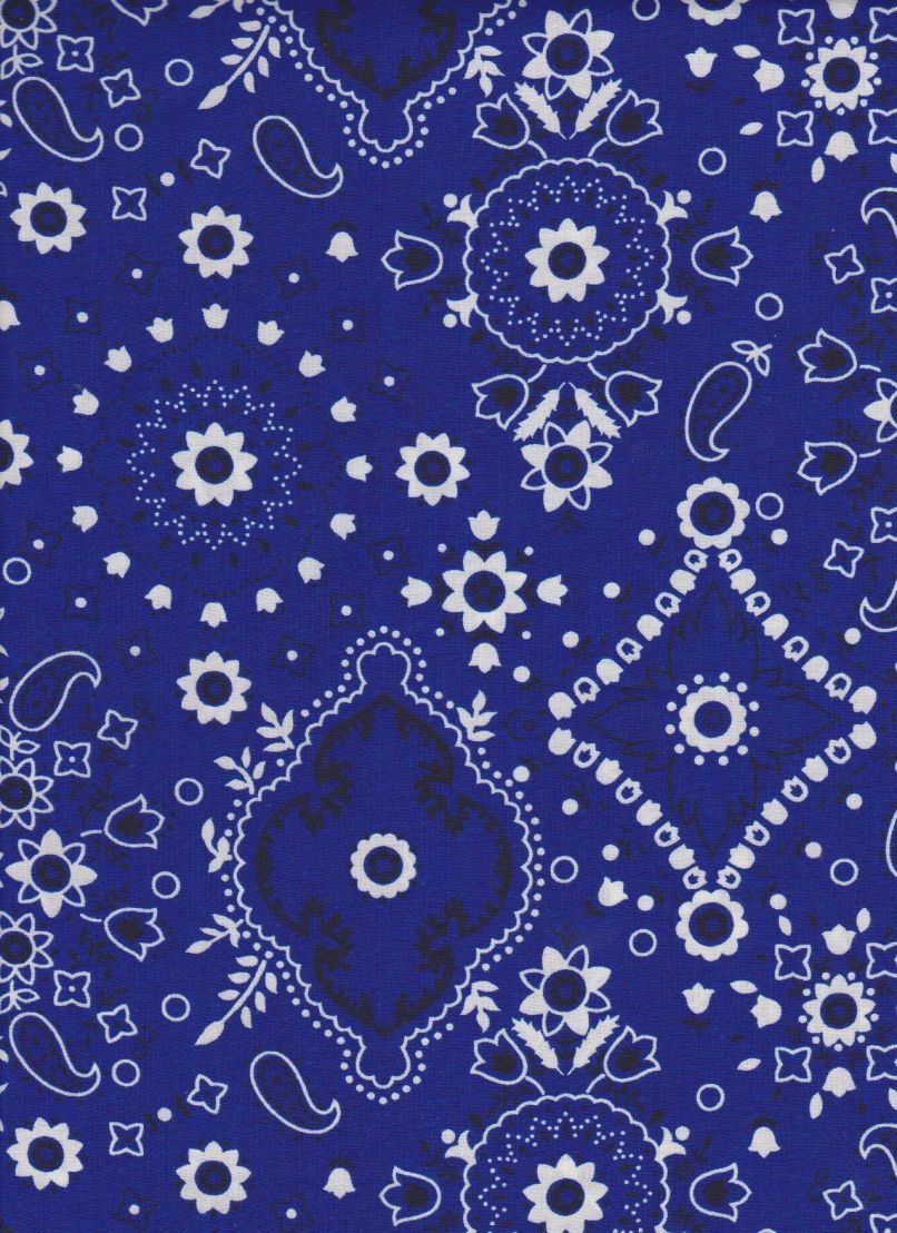 Bandana blu pattern paisley, 806x1108 Verticale, Android
