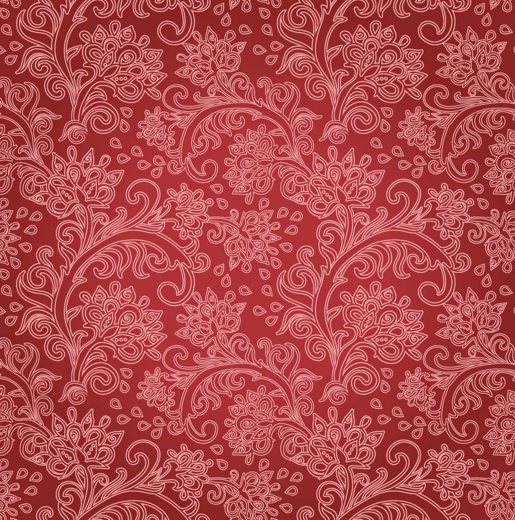Motivo floreale rosso paisley, 1024x1033 Full HD Verticale, iPhone