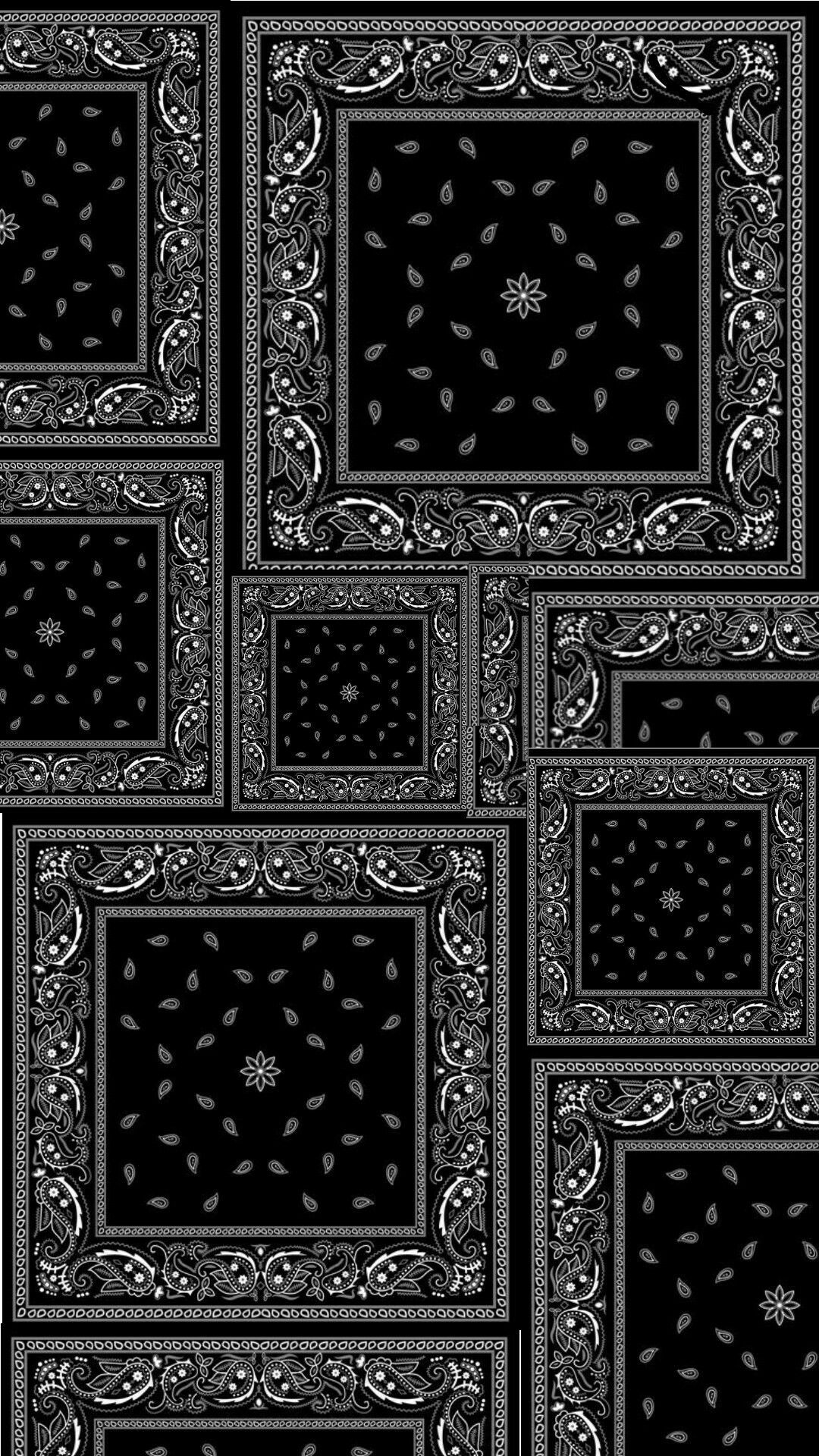Bandana nera pattern, 1080x1920 Verticale, Samsung Galaxy