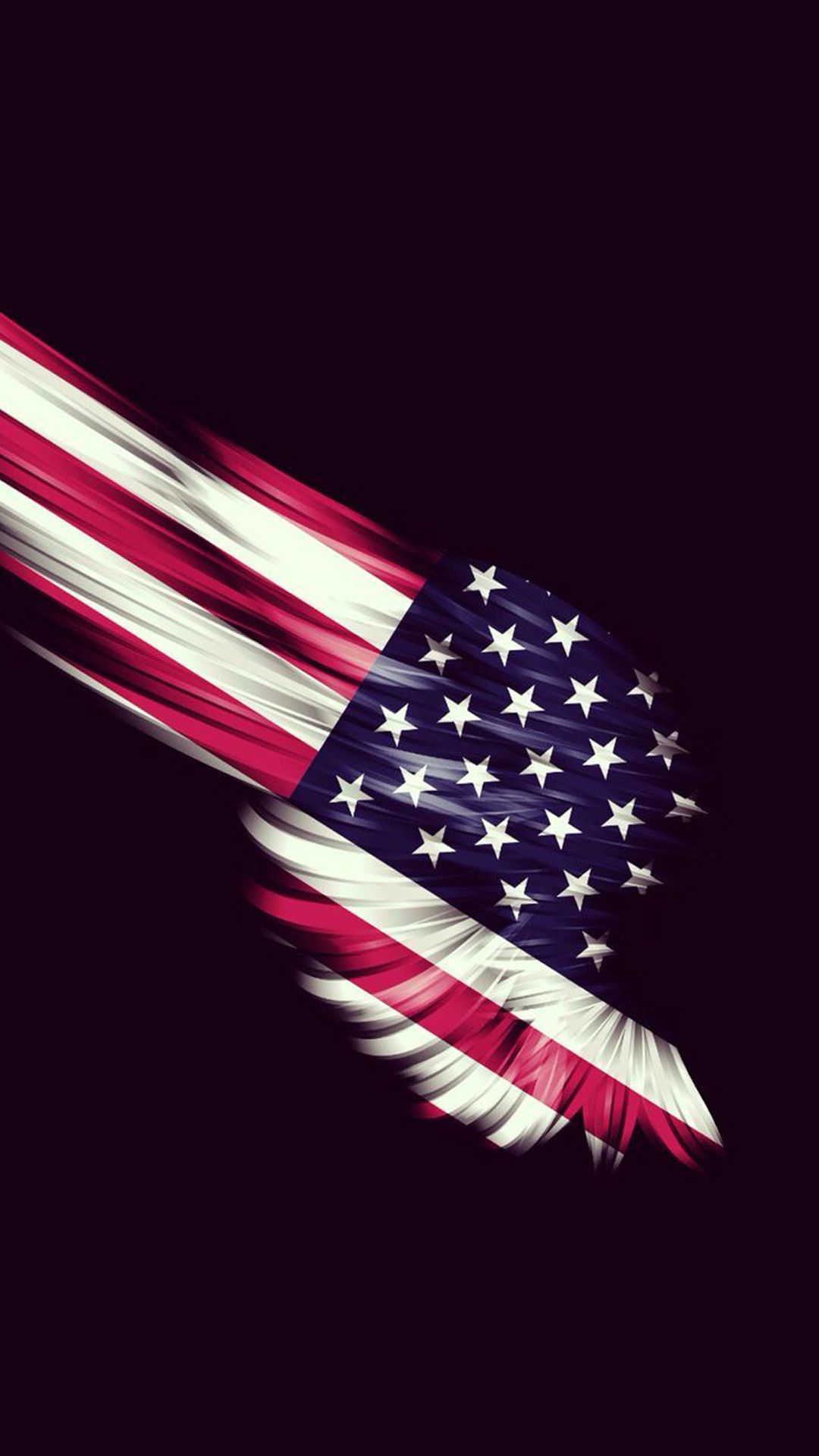 Bandiera americana su asta, 1080x1920 Verticale, iPhone Plus