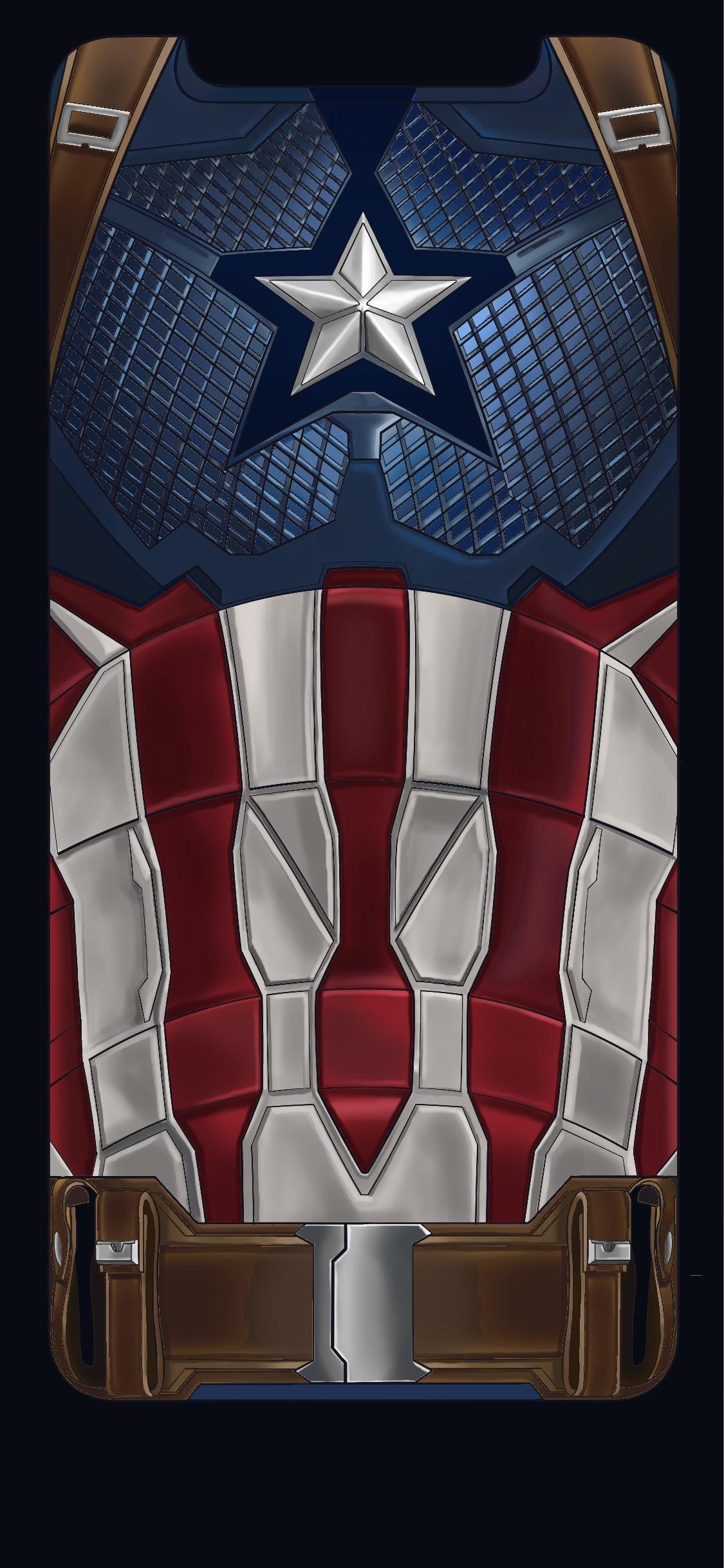 Costume Captain America stella scudo, 1125x2436 Verticale, iPhone