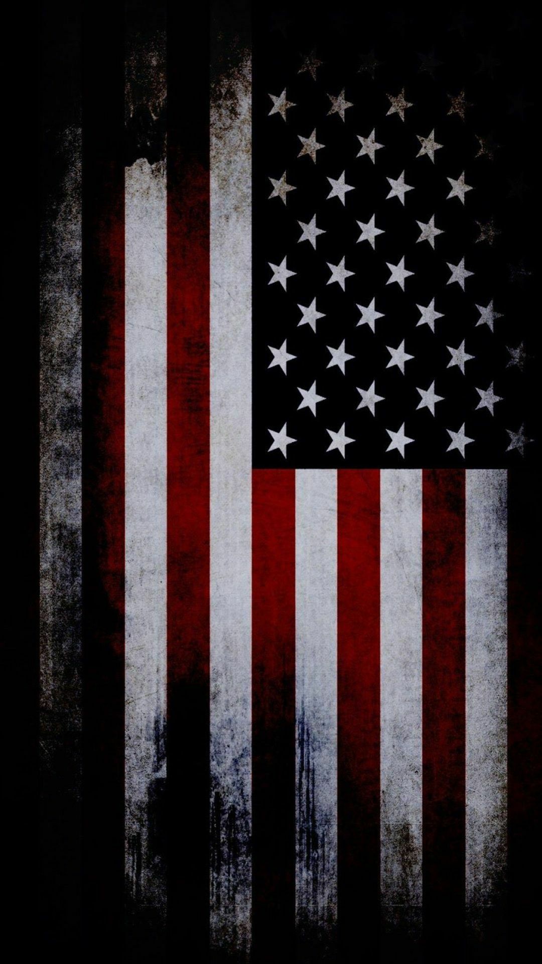 Bandiera americana grunge scura, 1080x1920 Full HD Verticale, iPhone