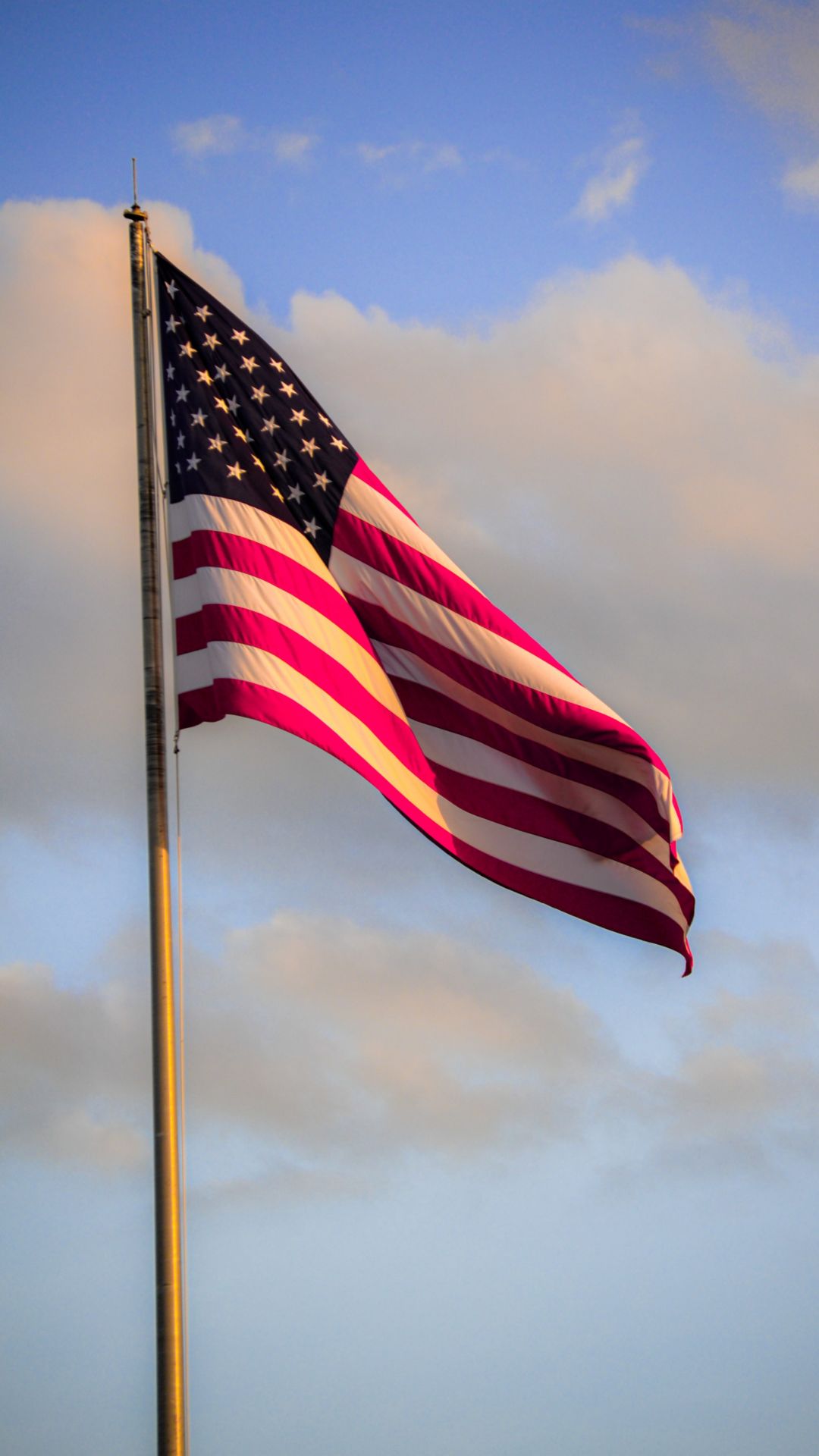 Bandiera americana al vento, 1080x1920 Full HD Verticale, iPhone
