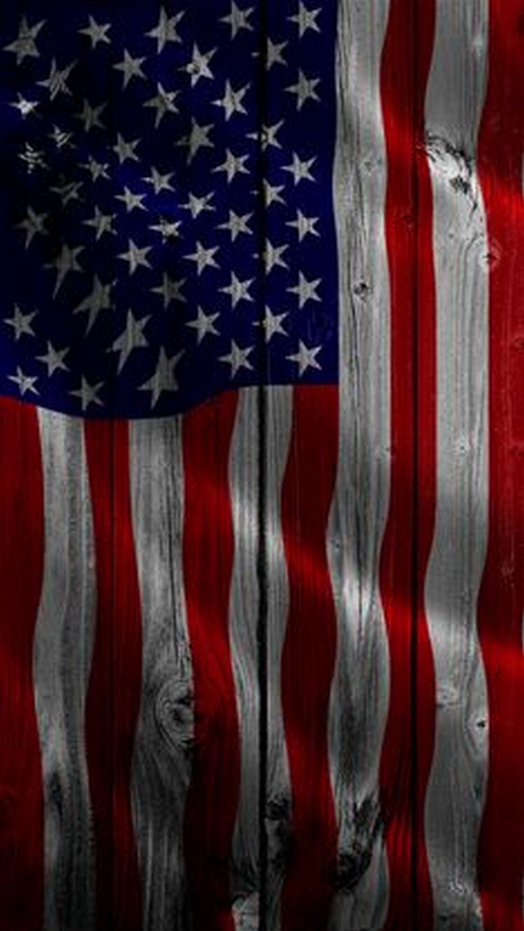 Bandiera americana su legno, 1080x1920 Verticale, Mobile