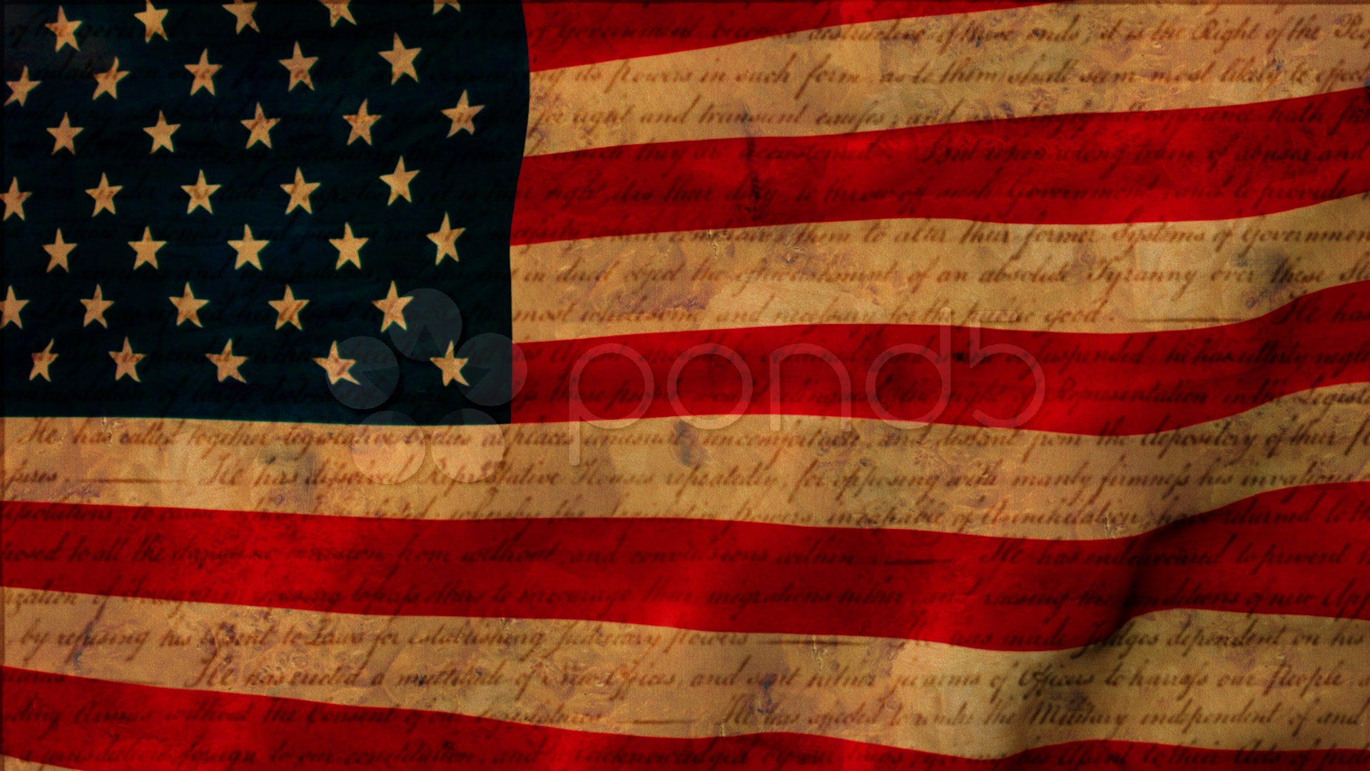 Bandiera americana vintage con testo, 1920x1080 Full HD 1080p, Desktop