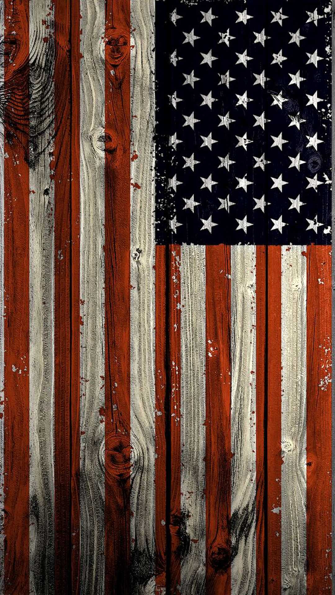 Bandiera americana su legno, 1080x1920 Verticale, Samsung Galaxy