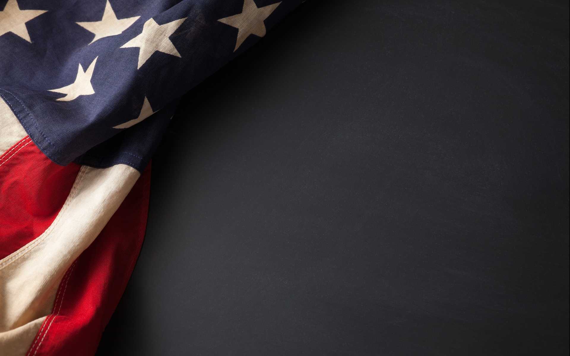 Bandiera americana su sfondo nero, 1920x1200 WUXGA, Desktop