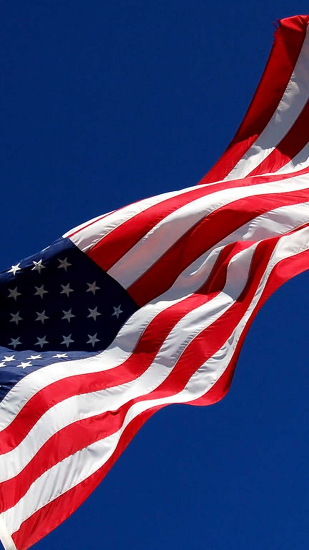 Bandiera americana al vento, 1080x1920 Full HD Verticale, Smartphone