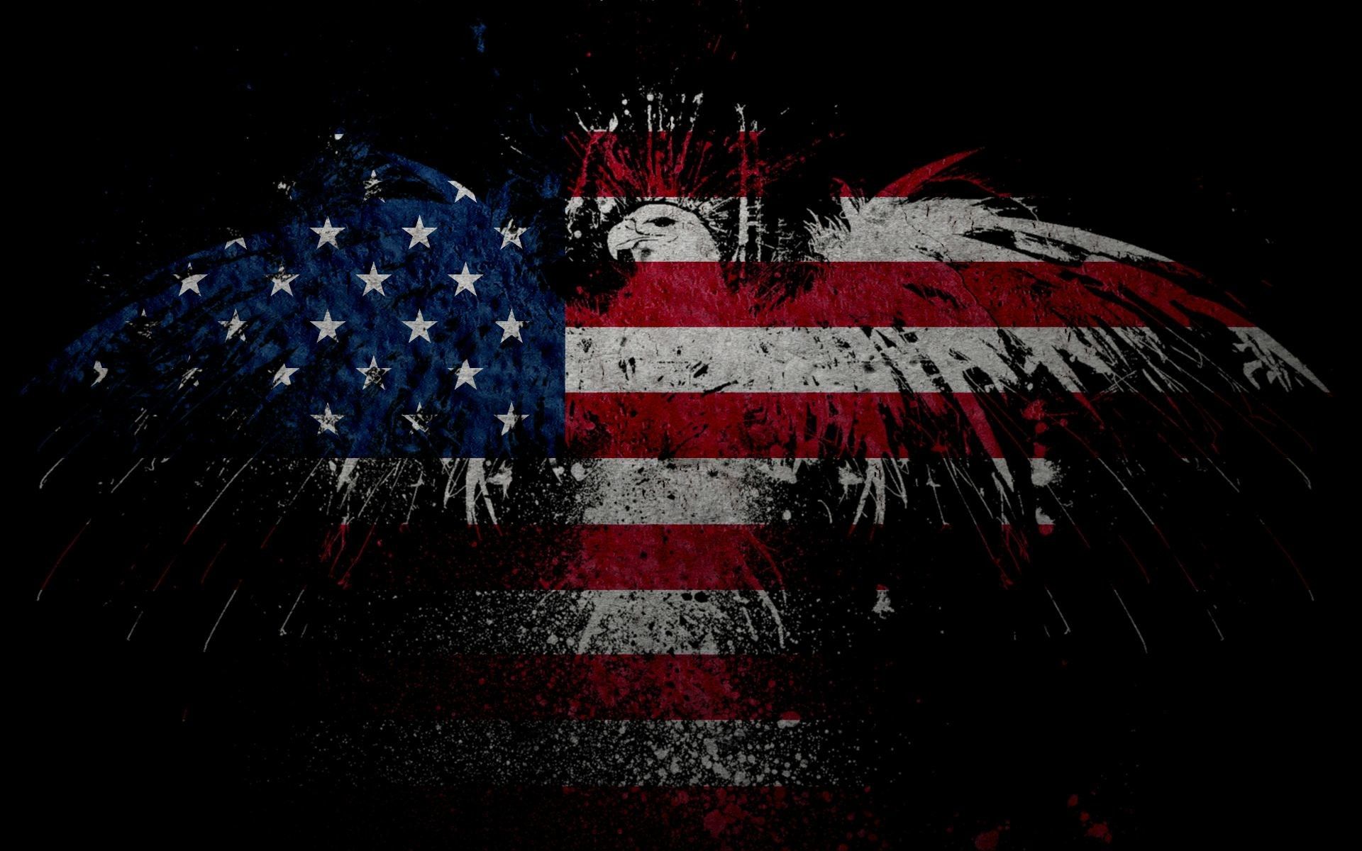 Aquila con bandiera americana, 1920x1200 Full HD+ WUXGA, iMac