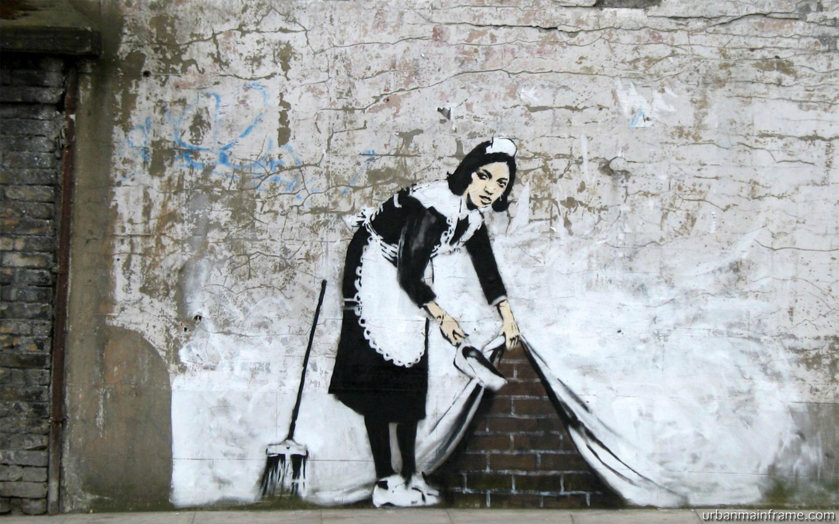Cameriera che spazza sporco Banksy, 2815x1759 2K+, PC