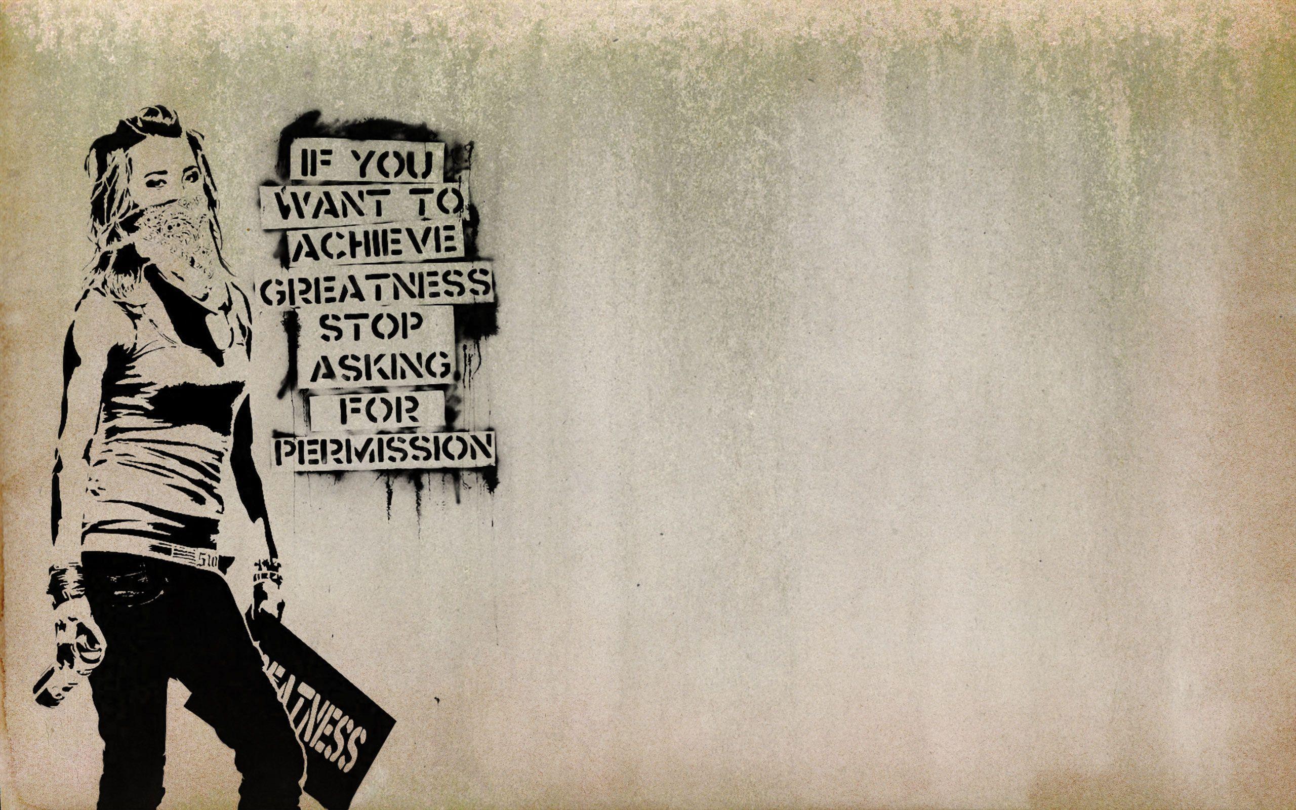 Stencil ragazza graffiti citazione, 2560x1600 2K+, MacBook Pro