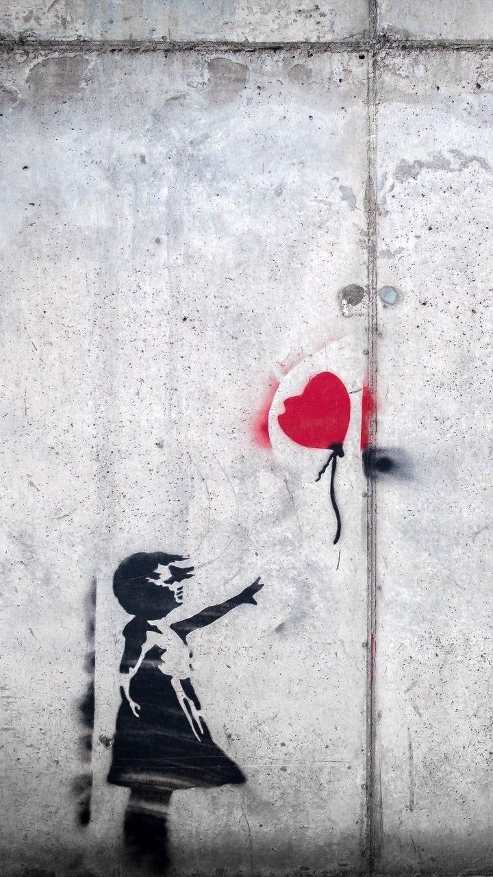 Ragazza con palloncino Banksy, 720x1280 Verticale, Mobile