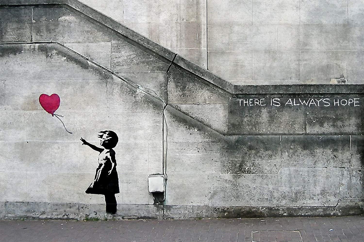 Bambina palloncino cuore Banksy, 1500x997 720p, Laptop