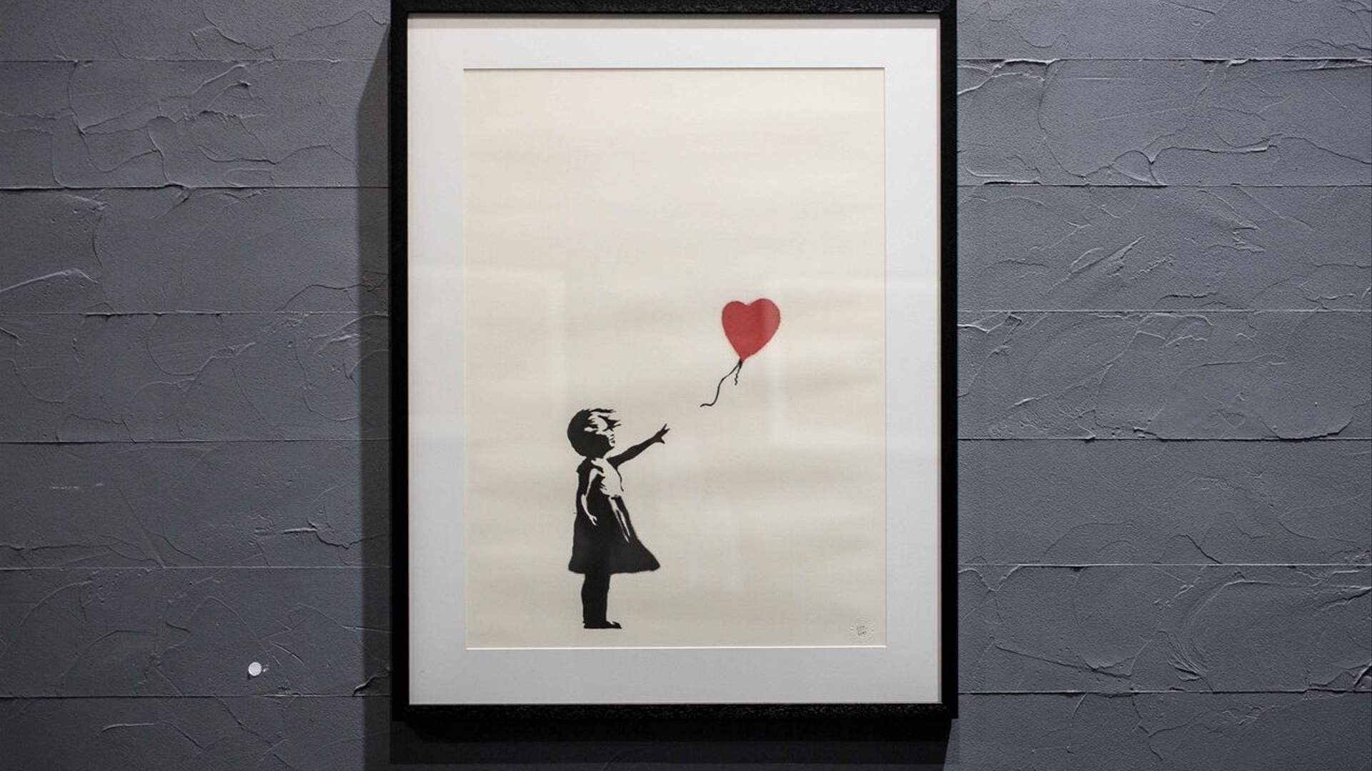 Ragazza con Palloncino Banksy incorniciata, 1920x1080 1080p, Laptop