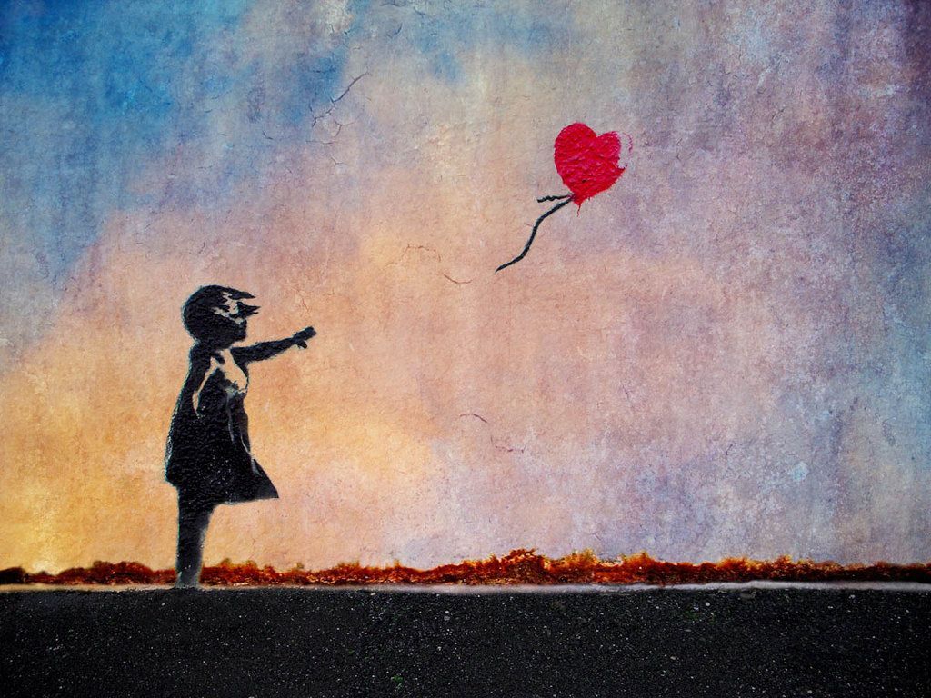 Bambina con palloncino cuore, 1024x768 HD, iMac