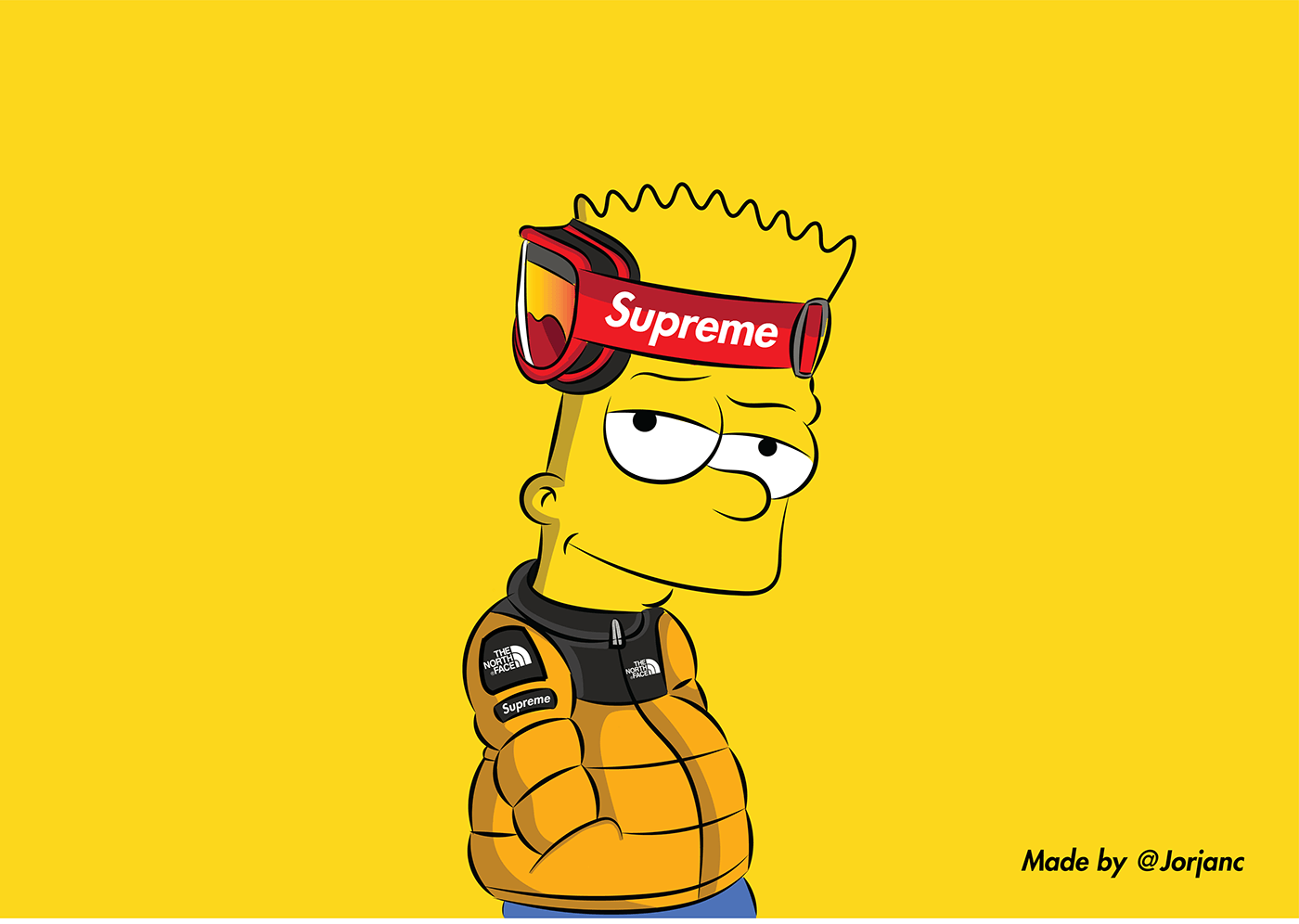 Bart Simpson cappello Supreme, serie animata, 1400x996 HD, PC Desktop