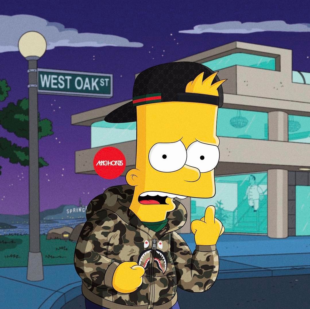 Bart Simpson stile urbano, 1080x1079 HD, Desktop