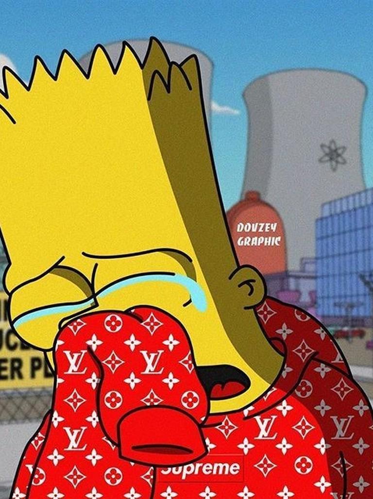 Bart Simpson stilizzato spazio, 987x1376 Full HD Verticale, iPhone