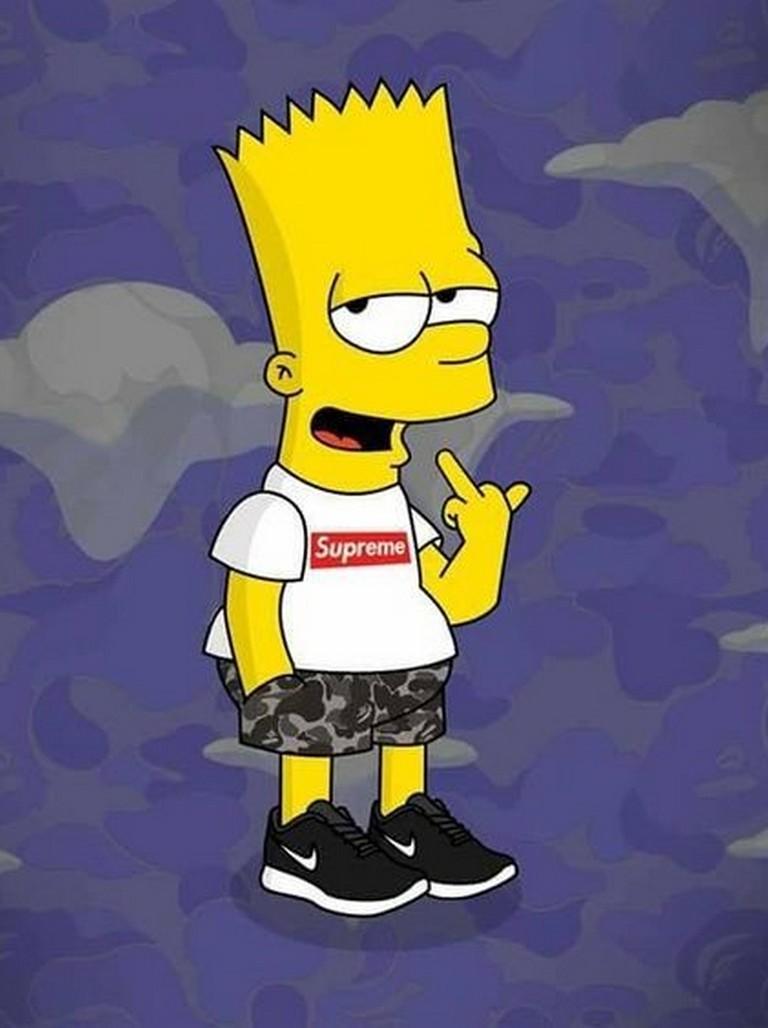 Bart Simpson maglietta Supreme, 768x1028 Full HD Verticale, Samsung Galaxy
