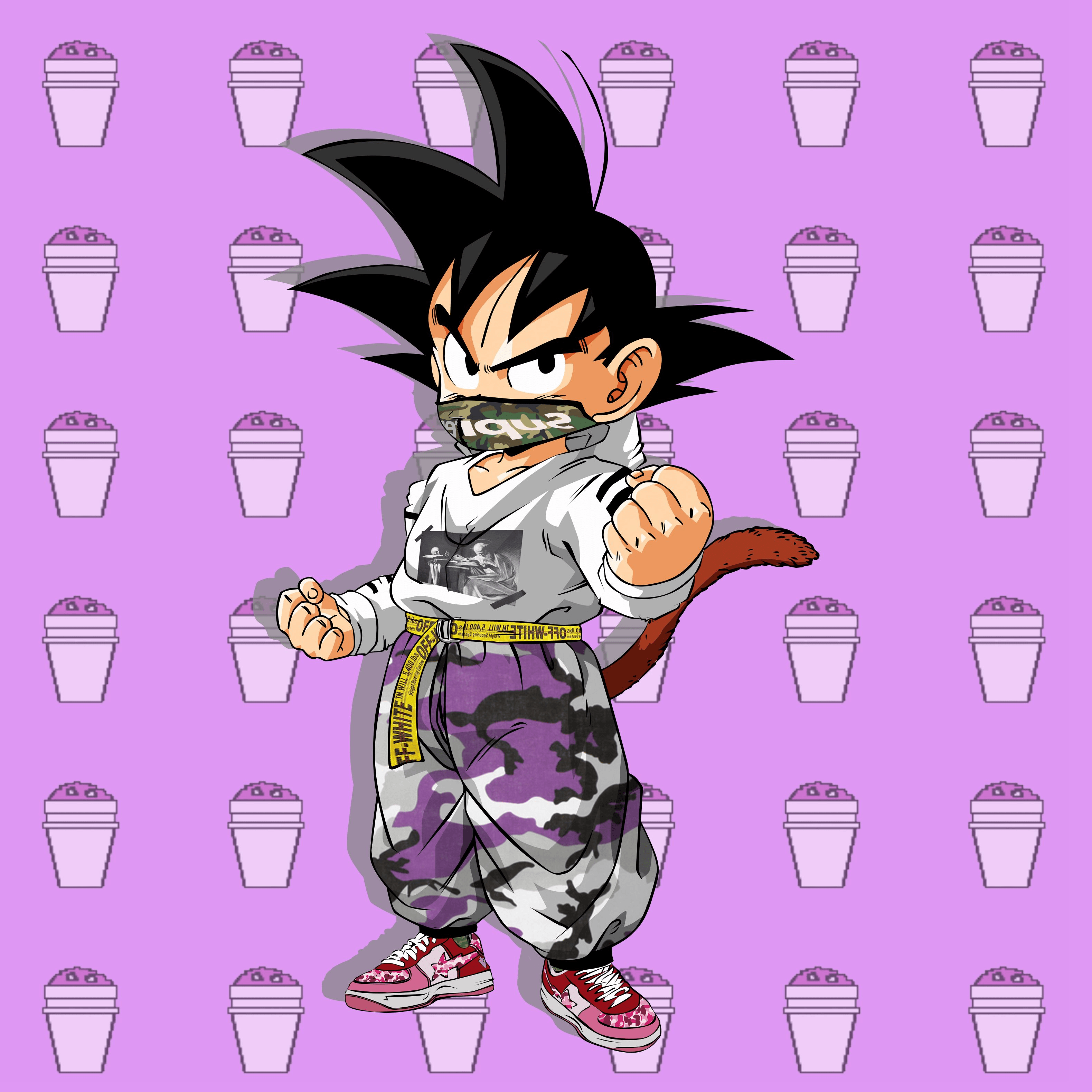 Goku BAPE stile streetwear, 3160x3160 2K+, Desktop