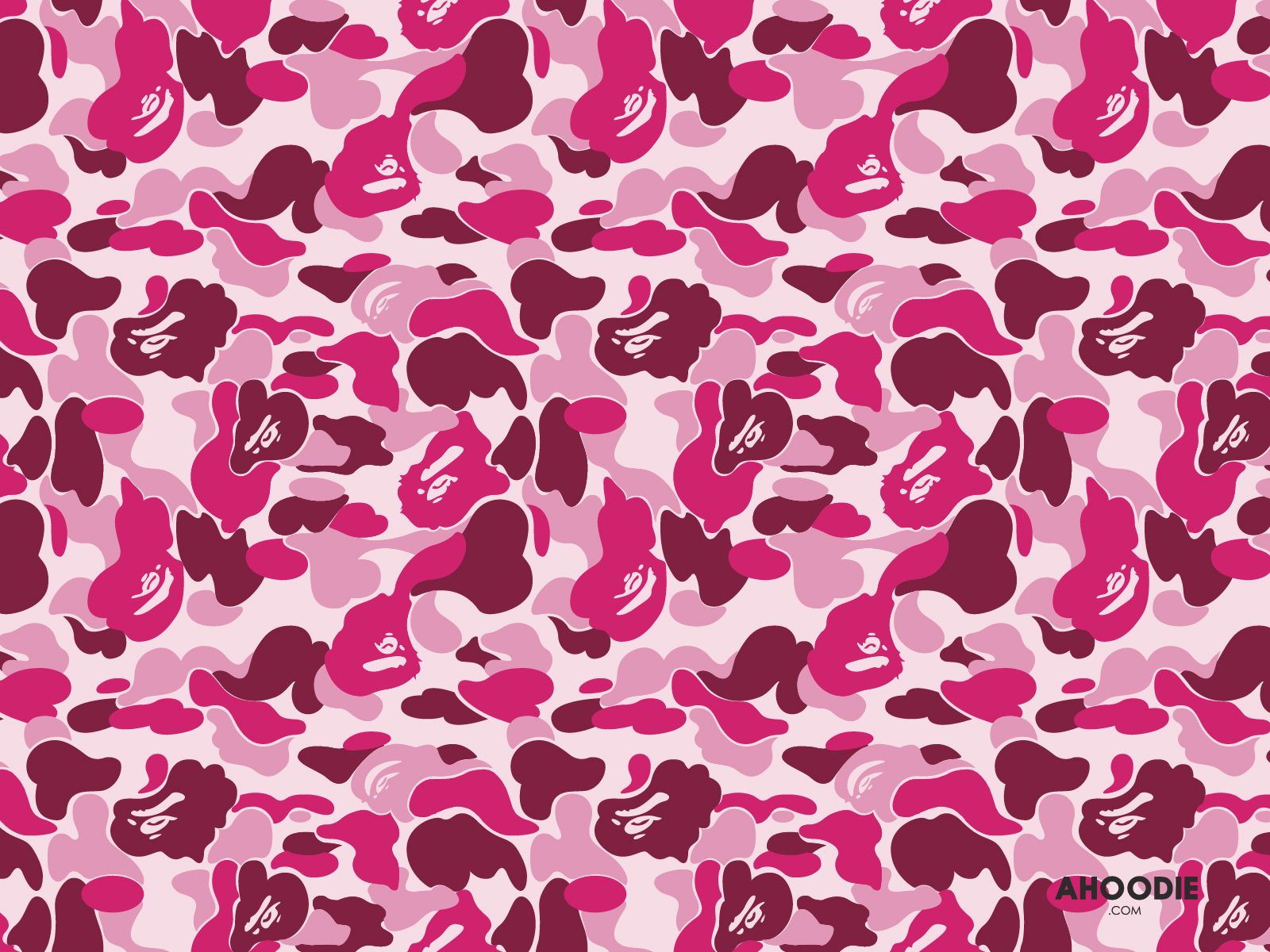 Camouflage BAPE rosa fucsia, 1600x1200 HD, Laptop