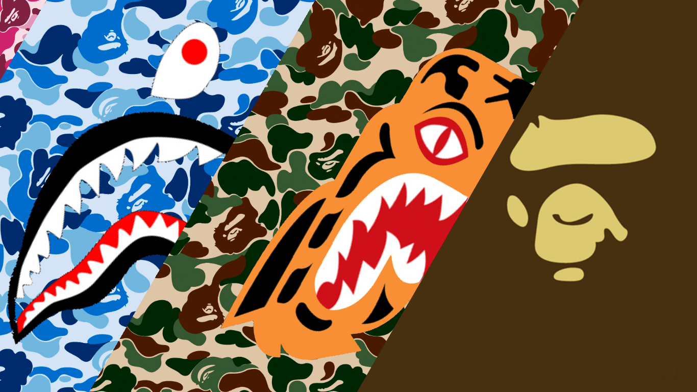 Logo stella BAPE bianco nero, 1920x1080 1080p, Desktop