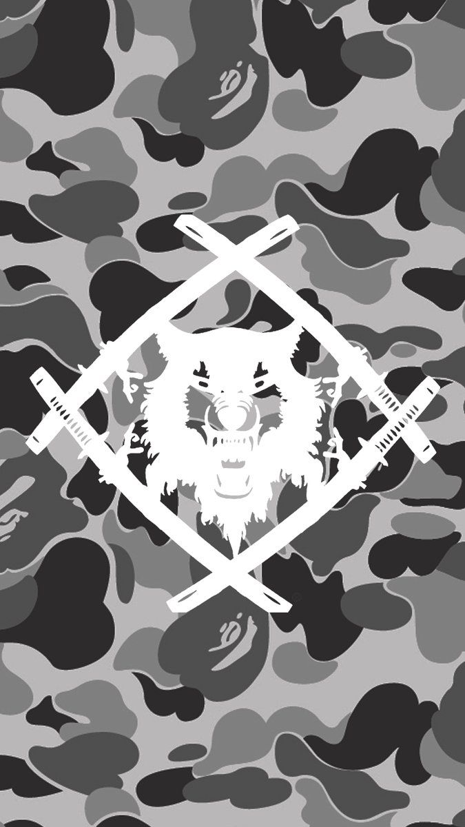 Camouflage BAPE lupo nero, A Bathing Ape, 675x1200 Verticale, Mobile