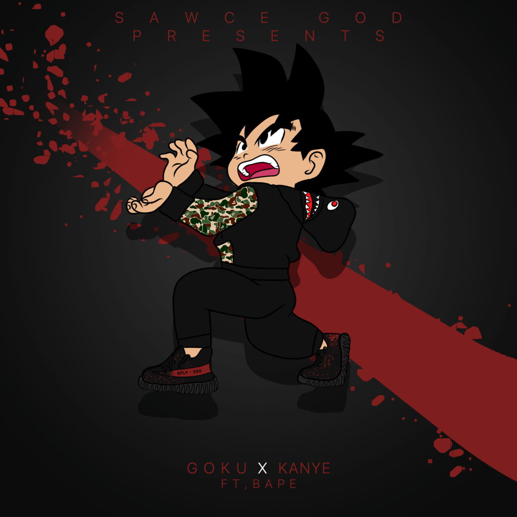 Goku BAPE camouflage nero, Saiyan, 1024x1024 HD, Laptop